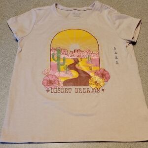 Place Cream and Pink Short Sleeve Desert Tee